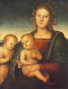 Madonna with Child and Little St John af PERUGINO, Pietro